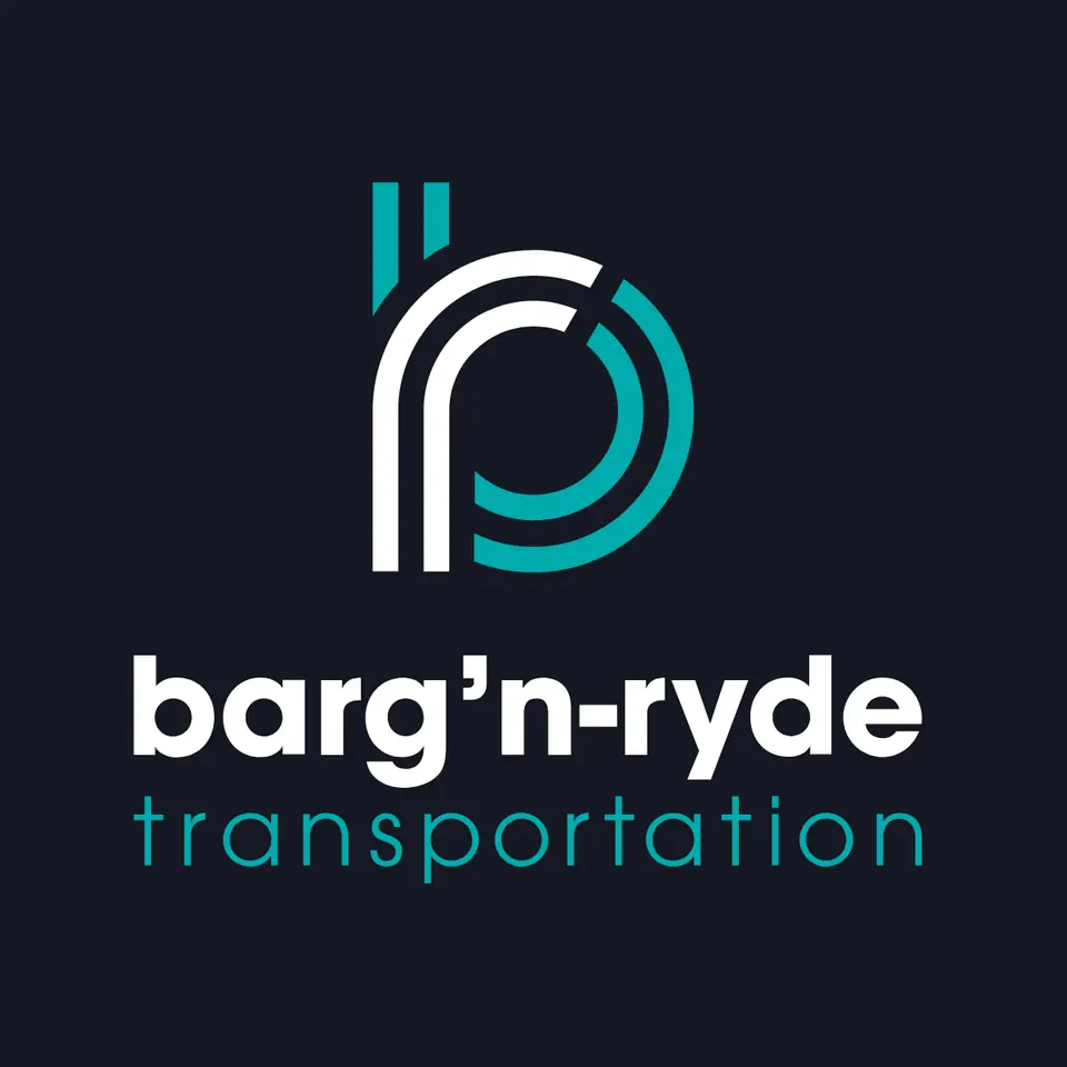 barg’n‑ryde transportation logo designed by AD HAUS